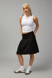 Midi Pleated Skirt, BLACK - alternate image 1
