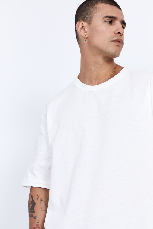 Premium Oversized T Shirt, WHITE