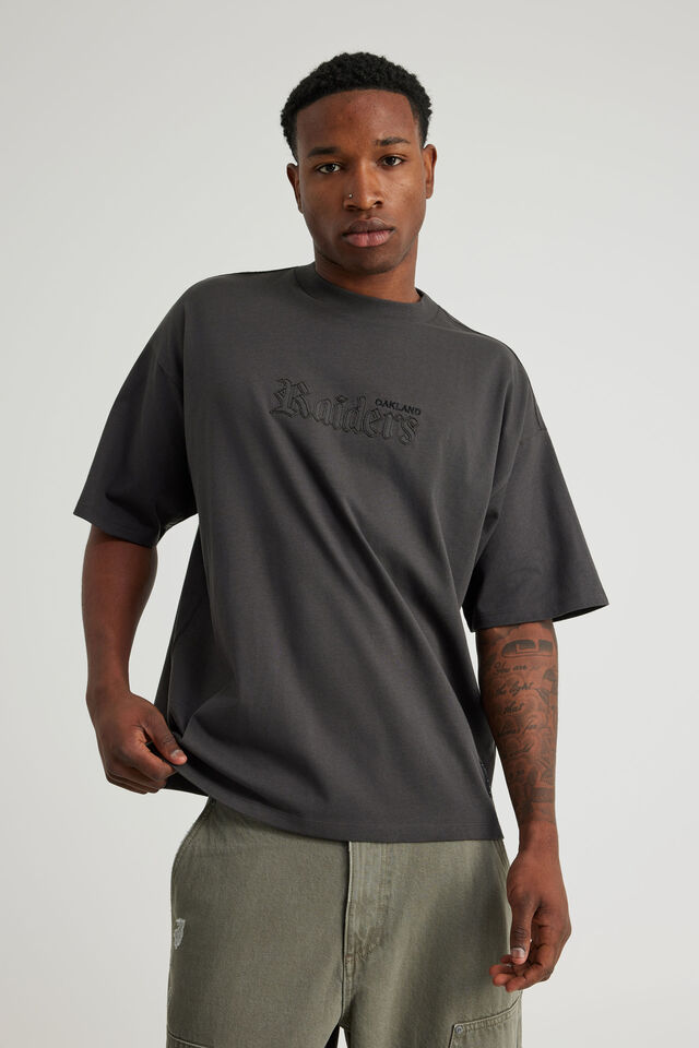 Box Fit Nfl Tshirt, LCN NFL SLATE/RAIDERS GOTHIC