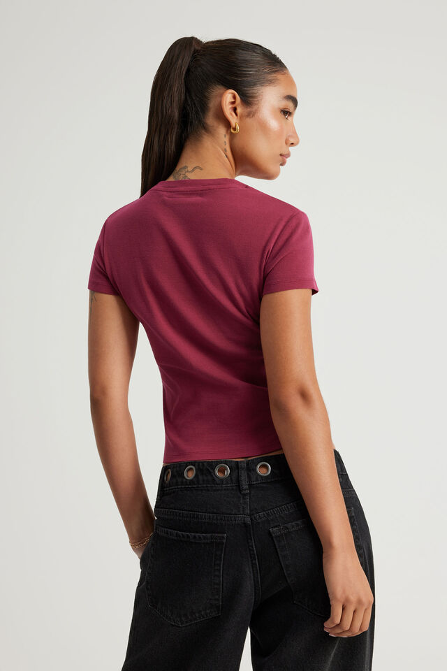 Authentics Fitted Tee, RED CURRANT