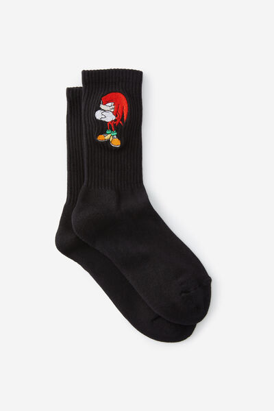 Unisex Rib Sock - Lcn, LCN SONIC BLACK KNUCKLES