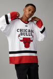 Long Sleeve V Neck Jersey, LCN NBA WHITE/CHICAGO BULLS - alternate image 4