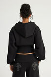 Notion Corset Zip Through Hoodie, NTN BLACK/UNHOLY - example image 3