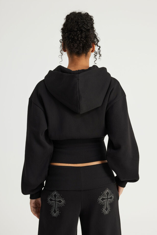 Notion Corset Zip Through Hoodie, NTN BLACK/UNHOLY
