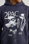 Music Merch Hoodie, LCN BRA ARCTIC NAVY/TUPAC LOFI - alternate image 5