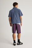 Half Half Panelled Boardshort, DEEP GRAPE/TRIPLE TIME - alternate image 3