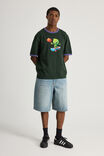 Half Half Regular Ringer Tshirt, HH KELP/NEBULA RENDERED GUY - alternate image 2