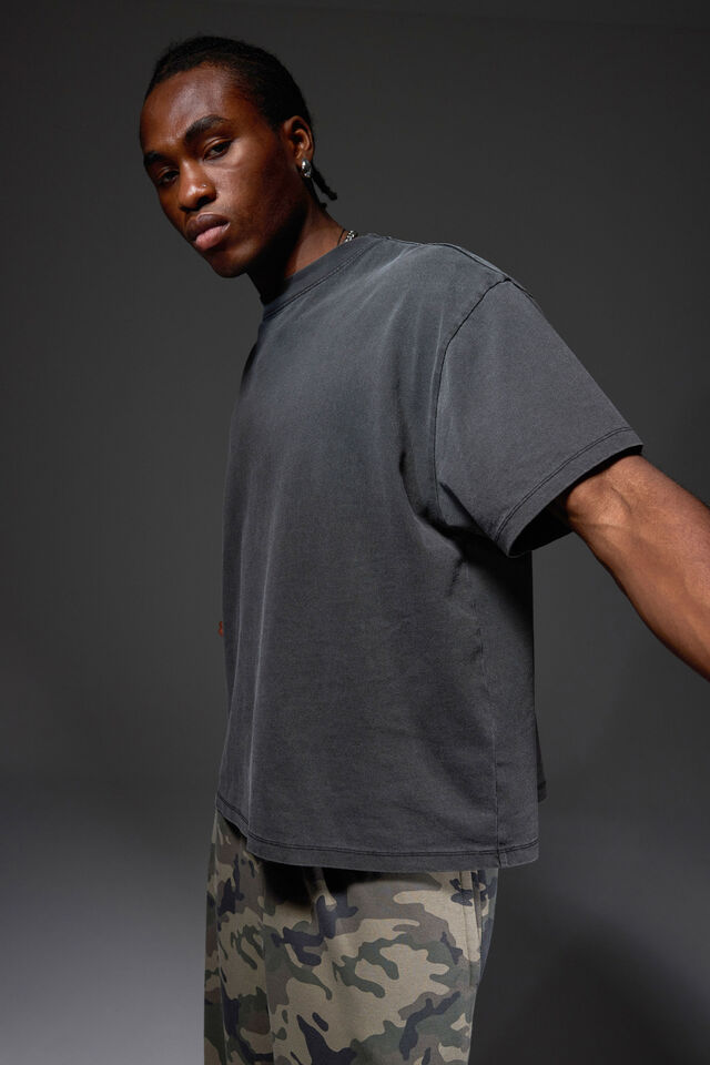 Authentics Blank Tee, WASHED BLACK