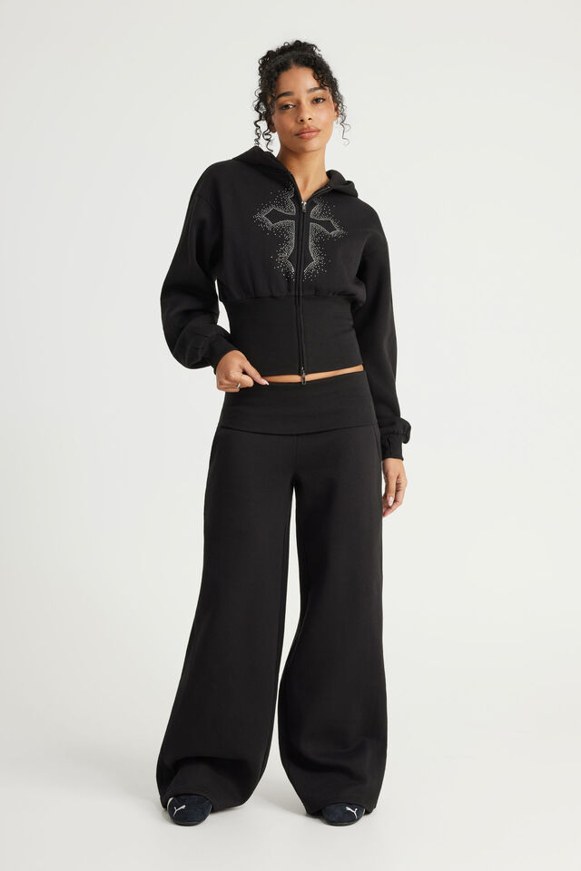 Notion Corset Zip Through Hoodie, NTN BLACK/UNHOLY