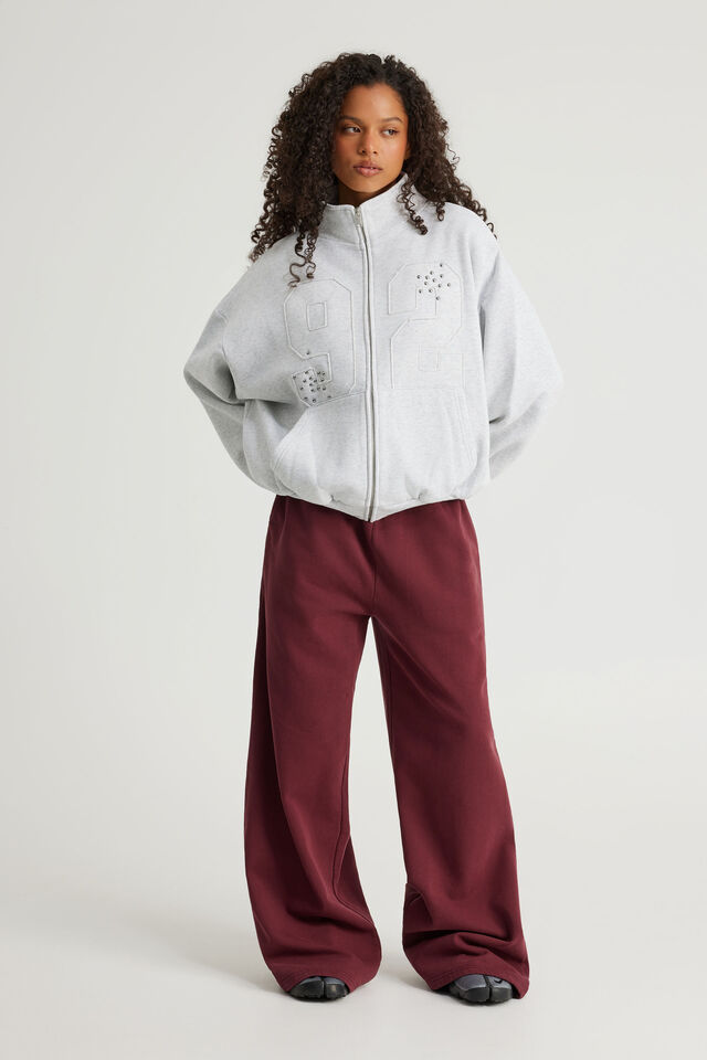 Open Gallery Funnel Neck  Zip Through, OG SILVER MARLE/GALLERY SPORT