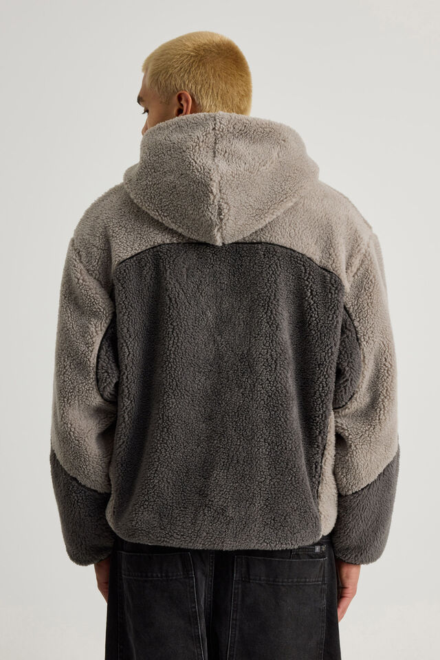 Notion Sherpa Hooded Jacket, SEA SMOKE/DUSK GREY