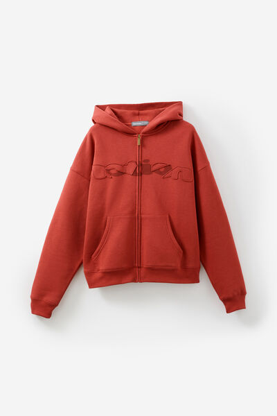 Notion Zip Thru Hoodie, NTN TUSCAN RED/NOTION LOGO