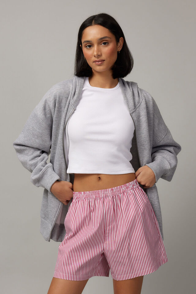 Tilly Boxer Short, PINK STRIPE