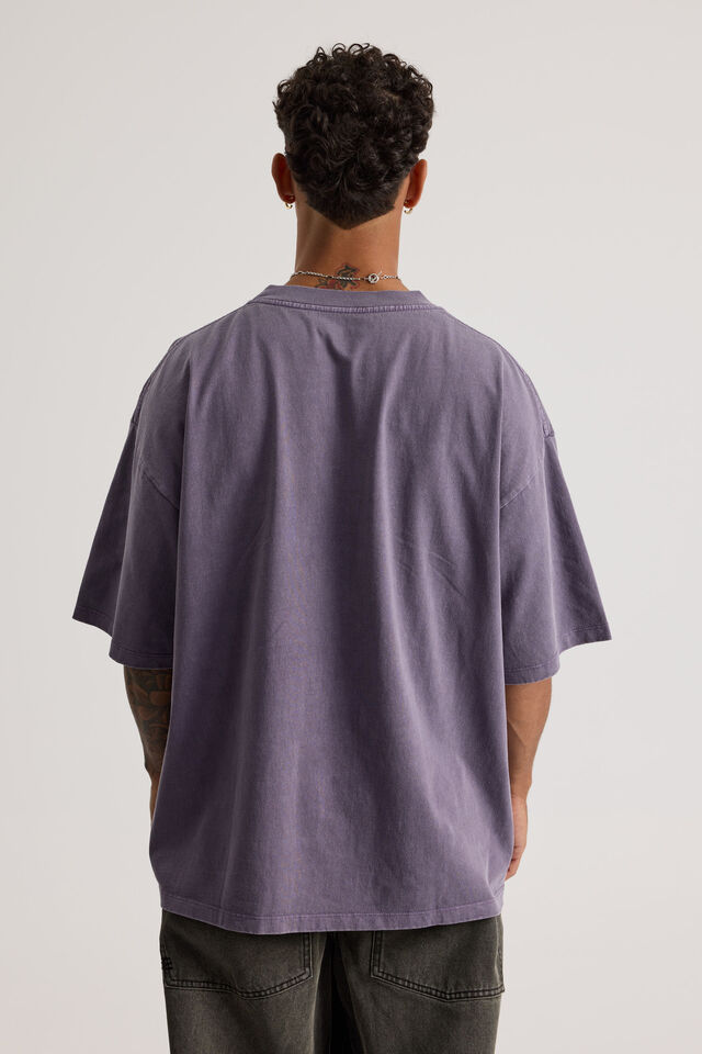 Notion Vintage Box Fit Graphic Tshirt, NTN PURPLE DOVE/SOLO