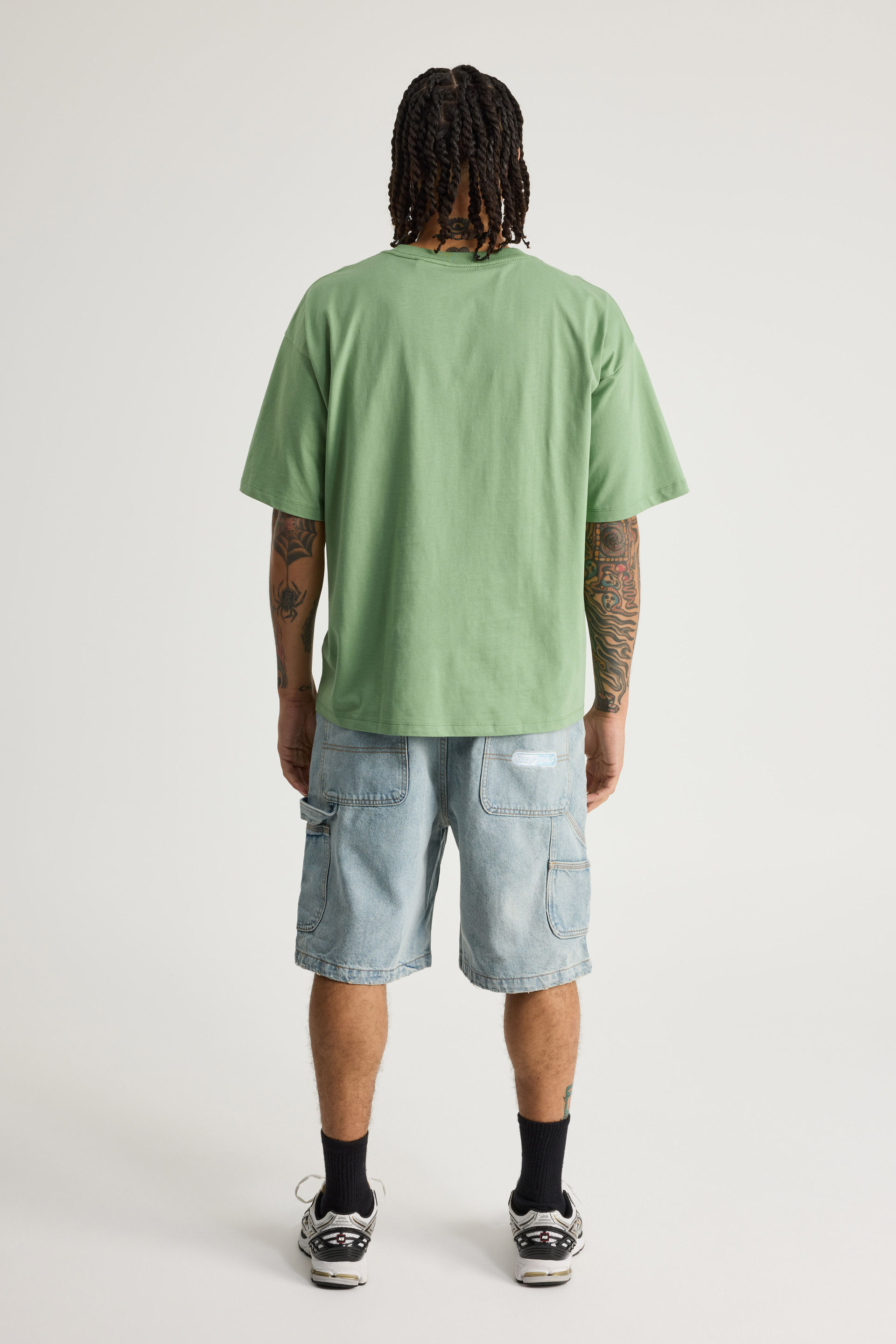 Half Half Painter Baggy Denim Short