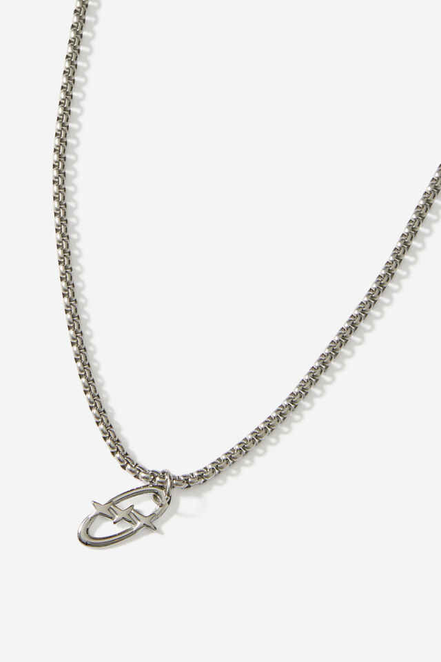 Notion Link Chain Pendant Necklace, SILVER
