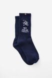 Unisex Rib Sock - Lcn, LCN PATRIOTS NAVY WHT EMB - alternate image 1