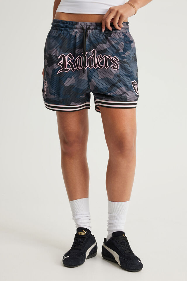 Lcn Nfl Field Short, LCN NFL BELUGA CAMO/PINK/RAIDERS
