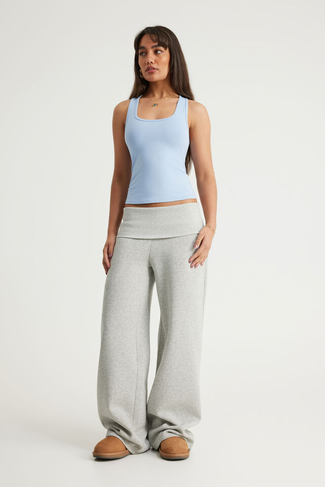 Snatched Racer Tank, CHAMBRAY BLUE