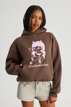 Music Merch Boxy Hoodie, LCN BRA MUD/BEABADOOBEE CUTIE - alternate image 2