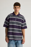 Half Half Polo, HH SLATE STRIPE/HALF HALF SUNDAY - alternate image 1