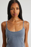 Panelled Scoop Neck Tank, WASHED COLD HARBOUR - alternate image 4