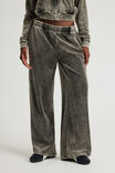 Notion Velour Wide Leg Track Pant, NTN WASHED BLACK - alternate image 2