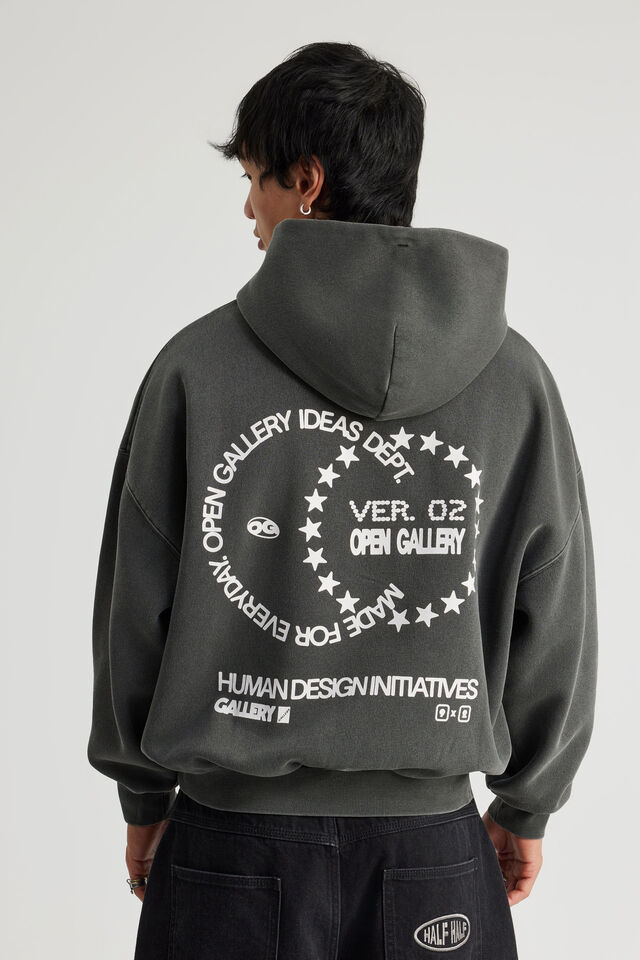 Open Gallery Hoodie, OG WASHED TITANIUM/IMPERMANENCE