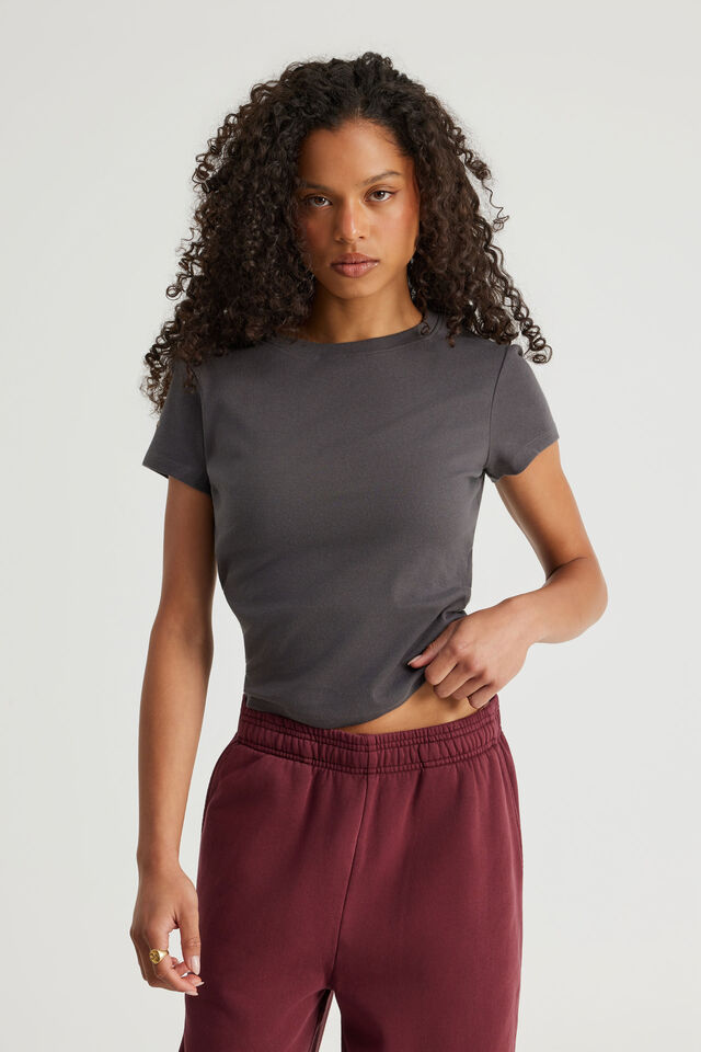 Authentics Fitted Tee, WASHED BLACK