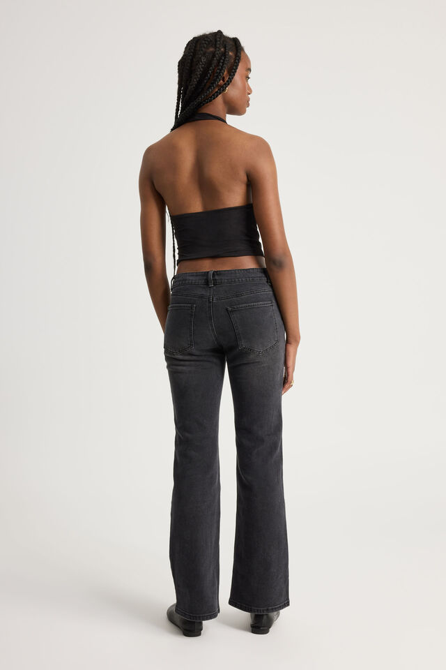 Jamie Lowrise Bootleg Jean, WOLF WORN BLACK