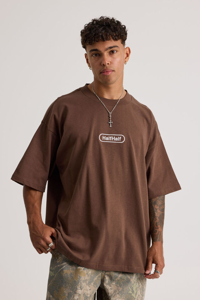 Half Half Heavyweight Box Fit Graphic Tshirt, HH BRACKEN/HALF HALF WIDE PILL