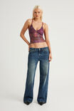 V Neck Cami, ABSTRACT FLORAL LACE - example image 2