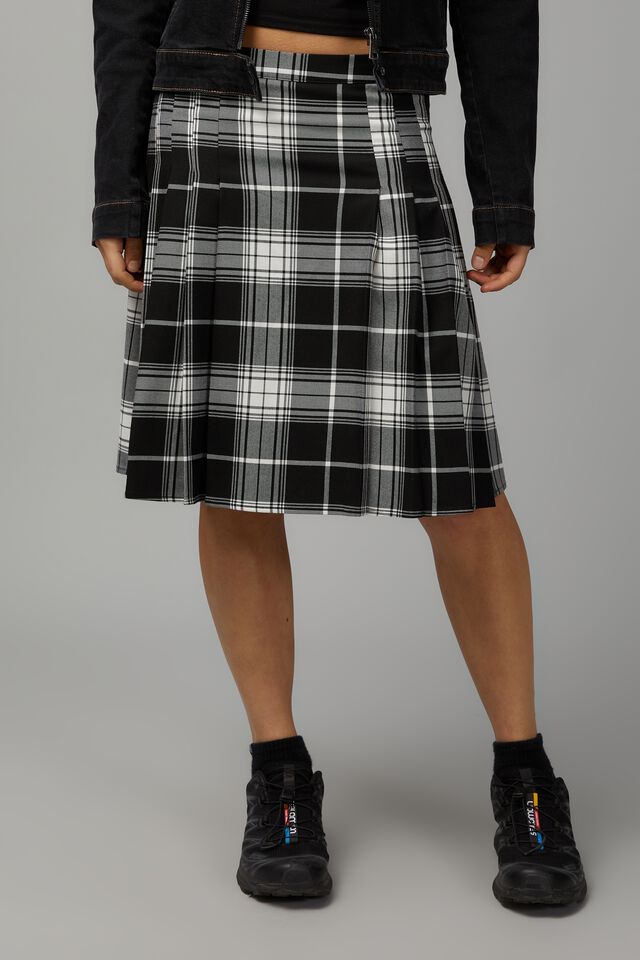 Midi Pleated Skirt, FREDDIE CHECK