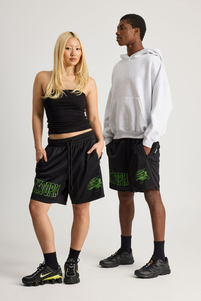 Cartoon Network X Half Half Basketball Short, LCN WB BLACK/DEXTOPIA