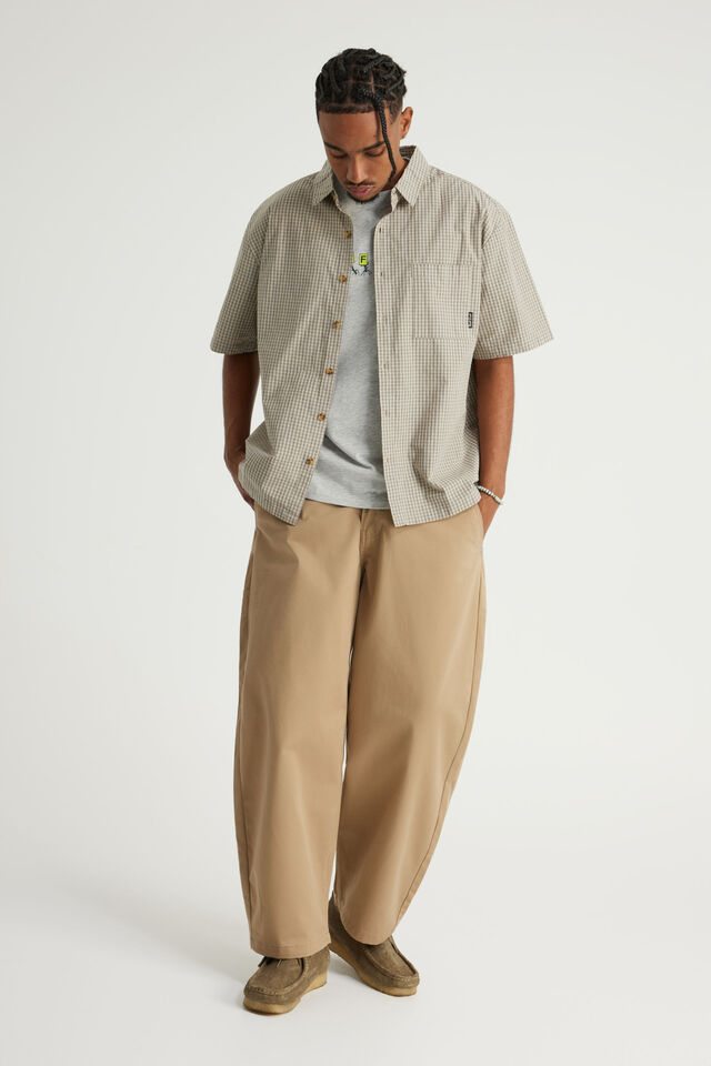 Authentics Semi-Barrel Pant, TAN TWILL