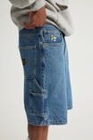 Half Half Painter Baggy Denim Short, CLASSIC INDIGO - alternate image 2