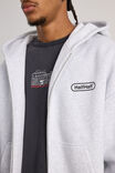 Half Half Zip Thru Hoodie, HH SILVER MARLE/BLACK PILL - alternate image 5