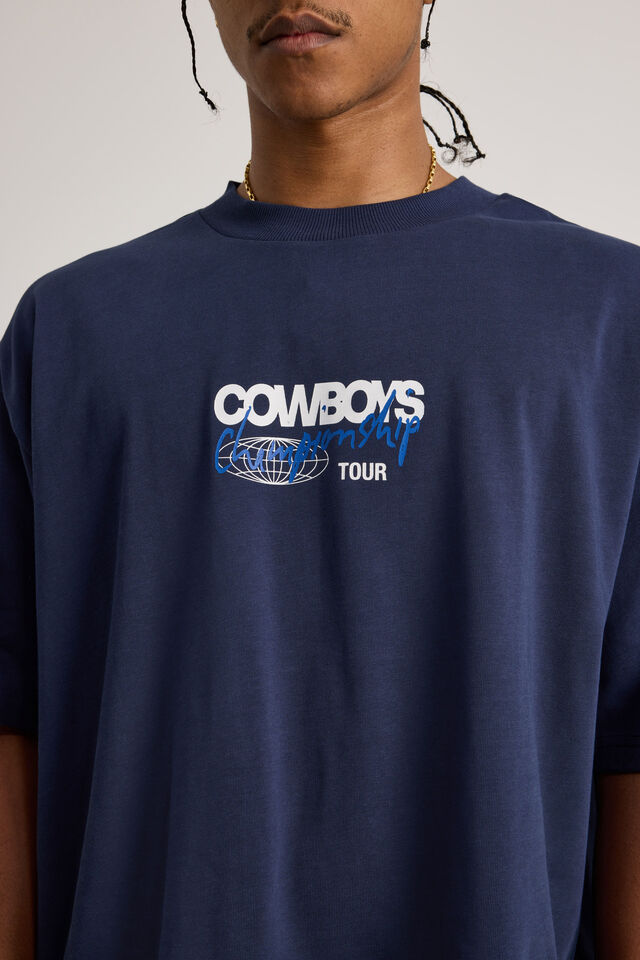 Dallas Cowboys Heavy Weight Box Fit Tshirt, LCN NFL COWBOYS MIDNIGHT BLUE/CHAMPIONS TOUR