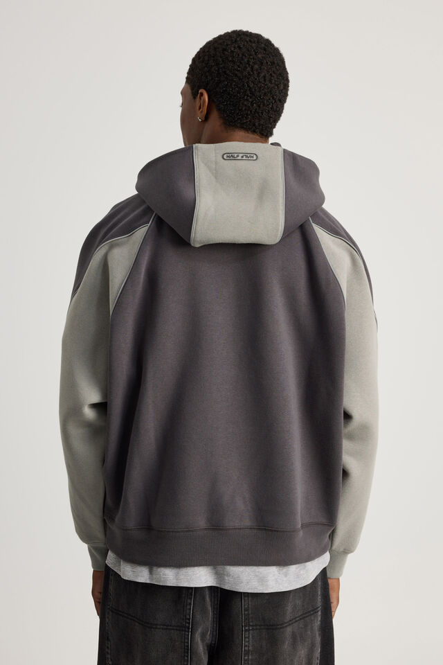 Half Half Hoodie, HH SLATE/OIL SLICK PANEL
