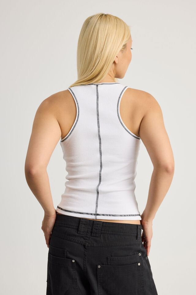 Graphic Tank, WHITE/CHERUB