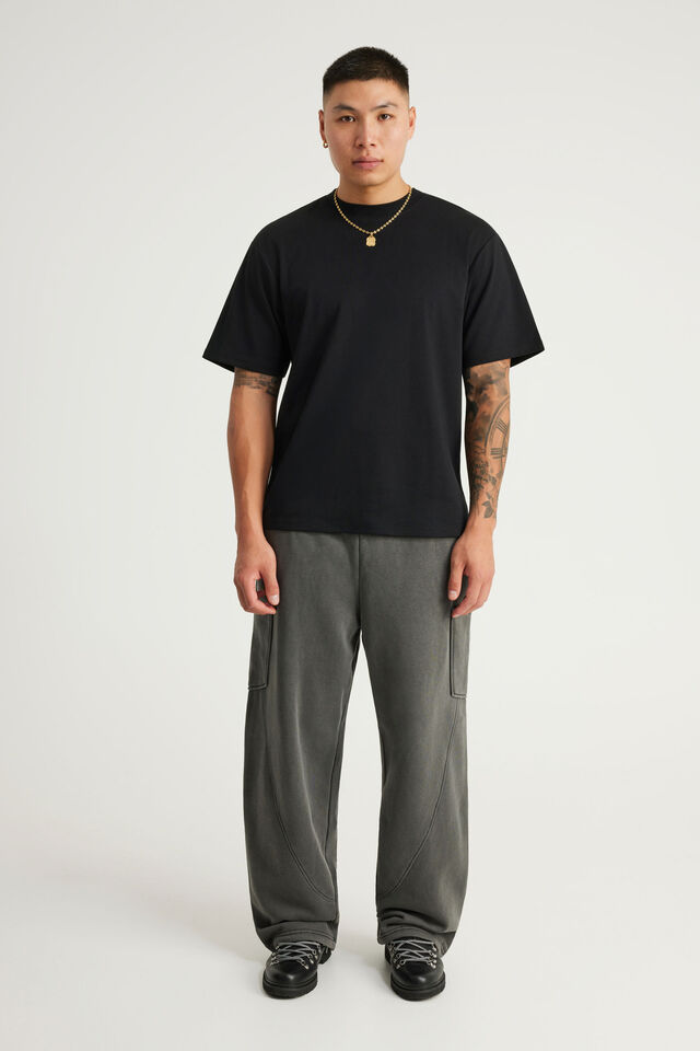 Baggy Trackpant, NTN WASHED BLACK/UTILITY