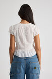 Sage Tie Front Top, WHITE - alternate image 3