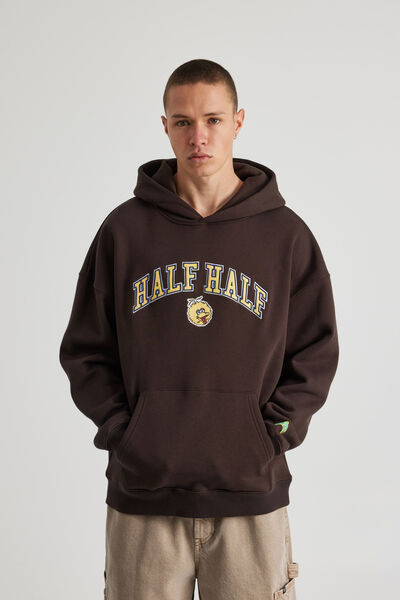 Sesame Street X Half Half Hoodie, LCN SES CHOC TORTE/HALF HALF COLLEGIATE