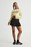 Woven Pleated Skirt, BLACK - alternate image 1