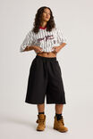 Baggy Track Short, BLACK - alternate image 2