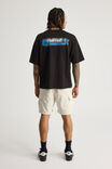 Half Half Pull On Cargo Short, IVORY - alternate image 3