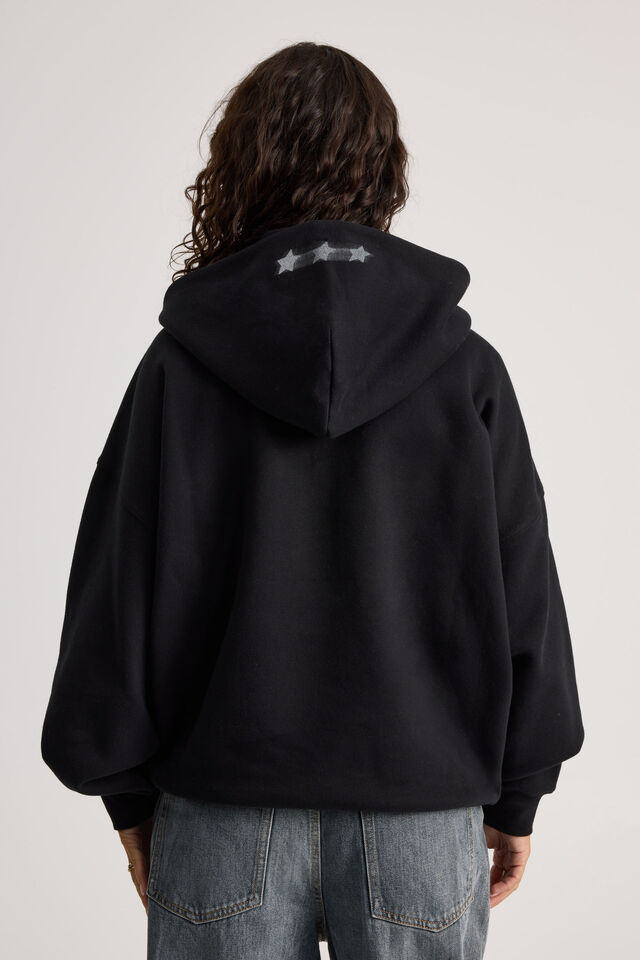 Harley Slouchy Hoodie, BLACK/NOSTALGIA