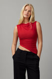 Olivia Mesh Asymmetric Hem Top, SCOOTER - alternate image 4