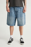 Half Half Classico Denim Short, DISTRESSED CLASSIC INDIGO - alternate image 2