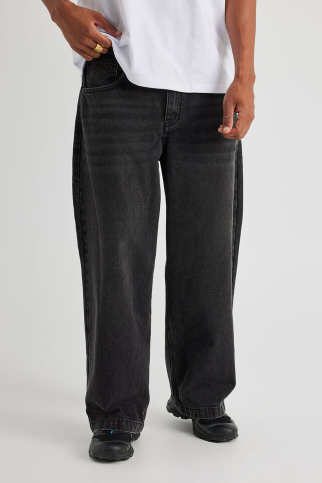 Half Half El Grande Baggy Jean, VINTAGE BLACK